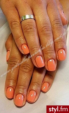 manicure hybrydowy - Kwadratowe Żelami Naturalne Paznokcie