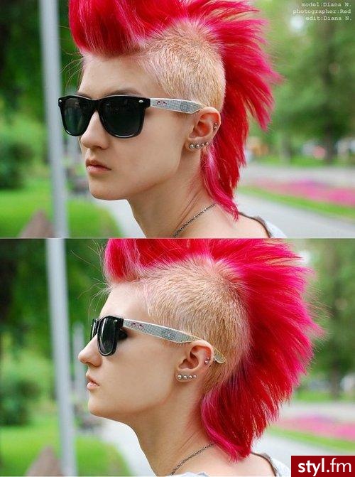Kolorowe Punk Rock Alternatywne Krótkie Fryzury