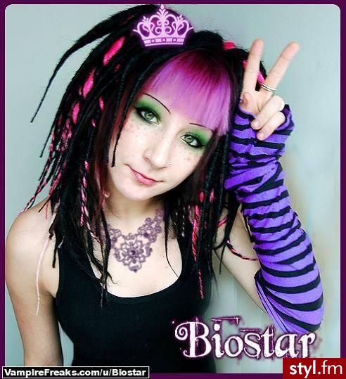EMO Alternatywne Średnie Fryzury