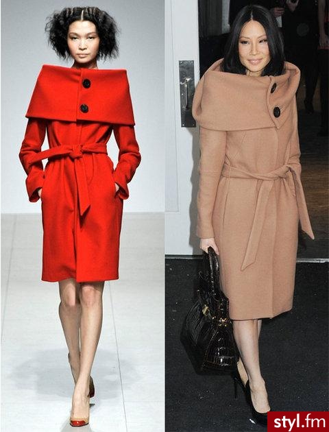 Wełniany płaszczyk Lucy Liu - Pozostałe Ciuchy Moda