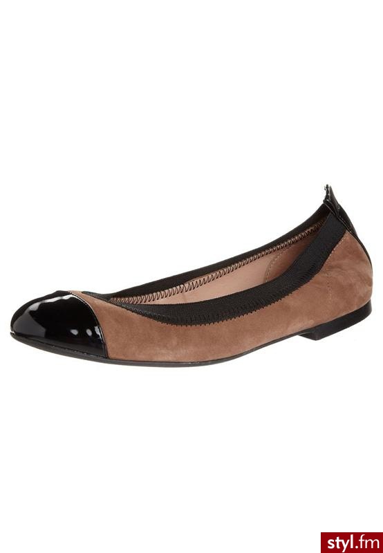 Taupage Baleriny brązowy - Balerinki Buty Moda