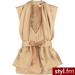 Elegancka bluzeczka z materiałowym paskiem ozdobionym kokardą. - Pozostałe Ciuchy Moda