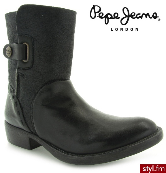 Pepe Jeans BOTKI REGENT BLACK - Botki Buty Moda