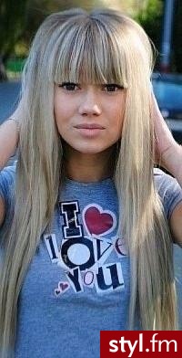 Blond Rozpuszczone Proste z grzywką Na co dzień Długie Fryzury