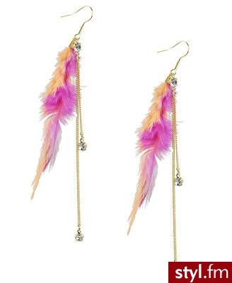 Kolczyki z piórkami idealne na imprezę - 4.80$ forever21.com - Pozostałe Dodatki Moda