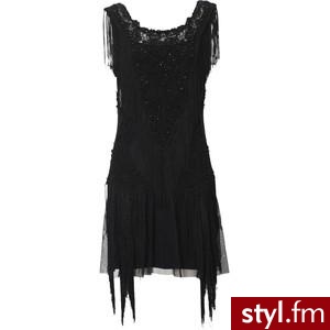 Oasis All Dresses| Black Lace Fringe Flapper Dress | Womens... - Polyvore. Pobrano ze strony: http://www.polyvore.com/oasis_all_dresses_black_lace/thing?id=26286692 - Pozostałe Ciuchy Moda