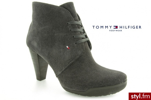 Tommy Hilfiger BOTKI LINDSAY 2 PEWTER - Botki Buty Moda