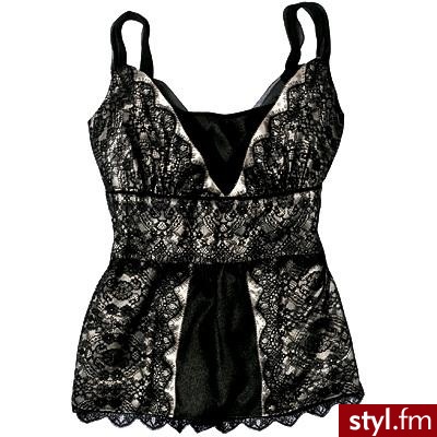 poliestrowy top z jedwabno-koronkową warstwą od Ann Taylor - 118$ - Pozostałe Ciuchy Moda