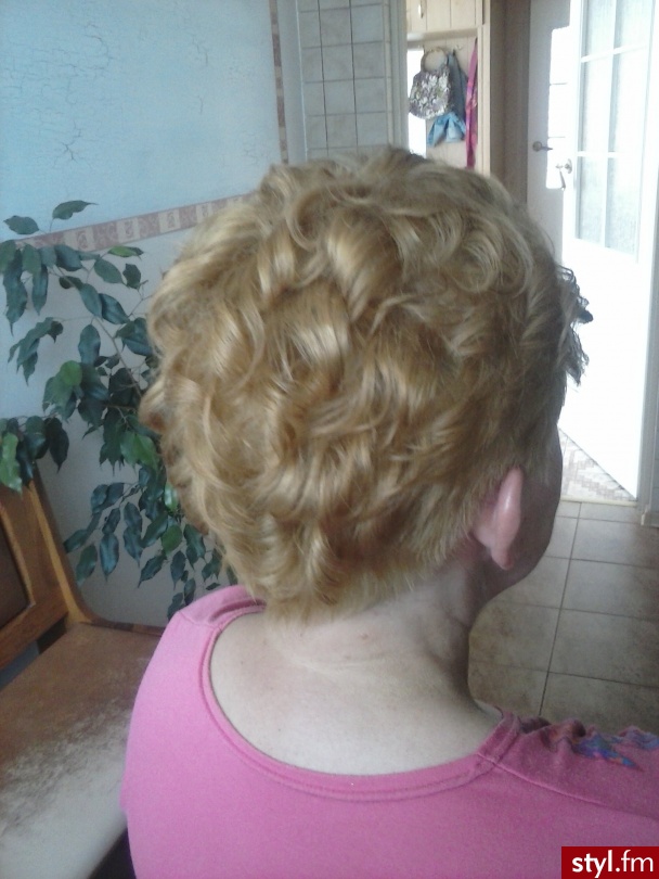 Blond Rozpuszczone Kręcone Wieczorowe Krótkie Fryzury