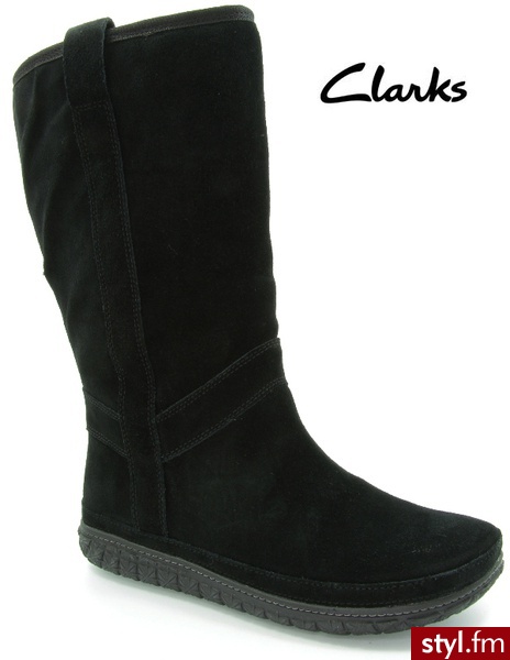 Clarks MORAY BALM BLACK SUEDE - Kozaki Buty Moda