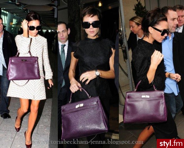 Victoria i jej torebki od Hermesa. :) Nie zdziwiłabym się, gdyby pani Beckham była największą fanką tej marki.. - Pozostałe Torebki Moda