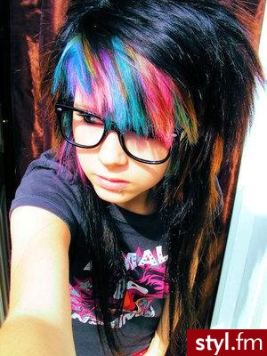 EMO Alternatywne Średnie Fryzury