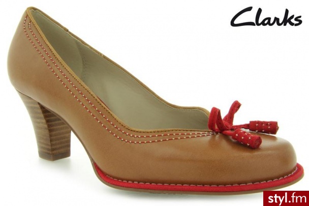 Clarks Bombay Lights Biscuit Leather - Czółenka Buty Moda