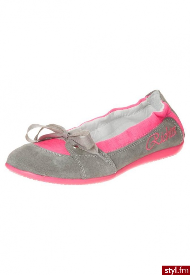 Richter Baleriny szary - Balerinki Buty Moda