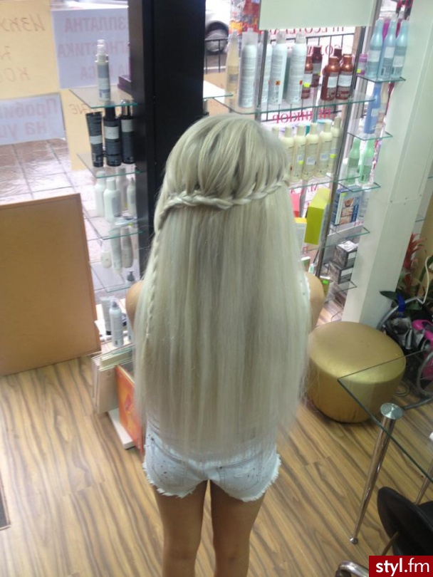 Blond Rozpuszczone Proste Na co dzień Długie Fryzury