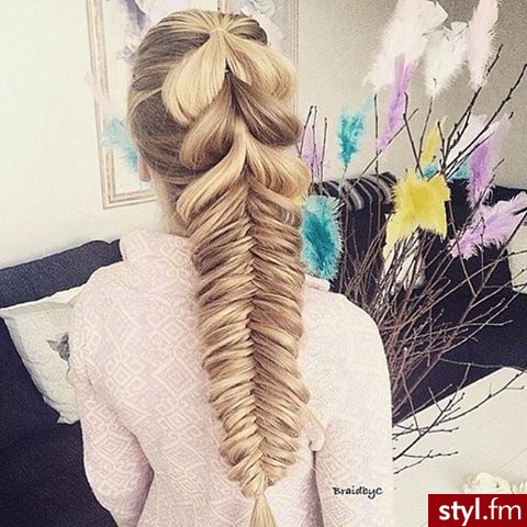 Blond Warkocze Kręcone Na co dzień Długie Fryzury