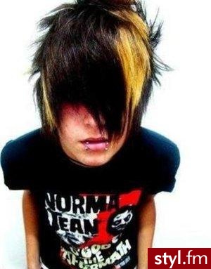 EMO Alternatywne Średnie Fryzury