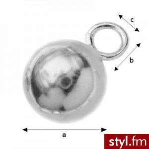 Element ozdobny kulka 5 mm - Wisiorki Biżuteria Moda