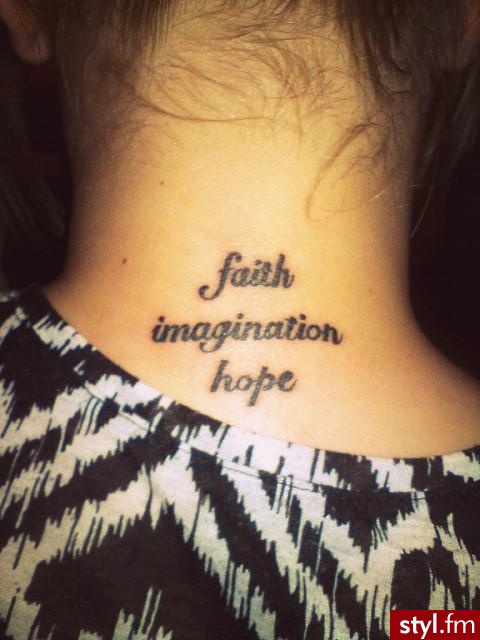 faith imagination hope - Tatuaże
