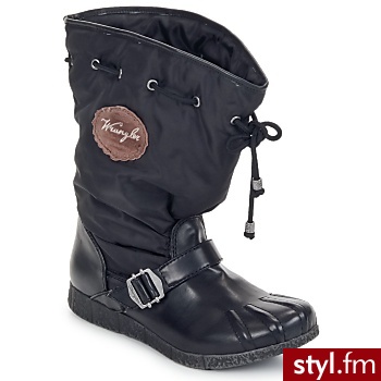 Wrangler BUTY REVA RAIN Black - Kozaki Buty Moda