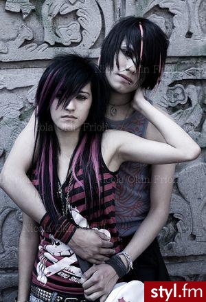 EMO Alternatywne Średnie Fryzury