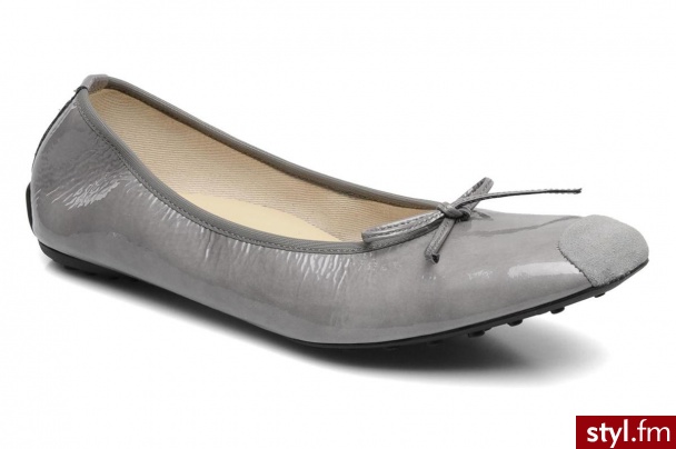 Elizabeth Stuart BALERINKI LACQ 305 BY (Szary) - Balerinki Buty Moda
