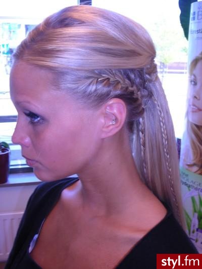 Blond Upięcie Proste Wieczorowe Długie Fryzury