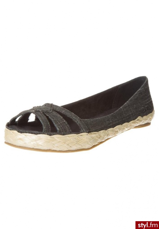 Blowfish Pennie Baleriny Peep Toe Czarny (BF2889) BALERINY CZARNY - Balerinki Buty Moda