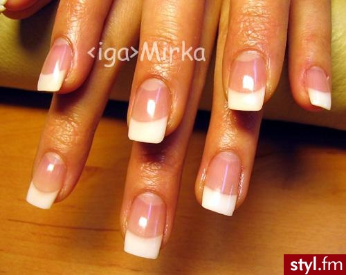Autor: iga4 french. Autor: <b>iga4</b><br /> klasyczny french,przedluzone na formie - Paznokcie