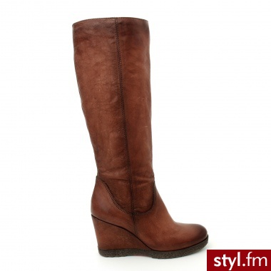 Venezia KOZAKI OCIEPLANE 791350 BRUCIA - Koturny Buty Moda