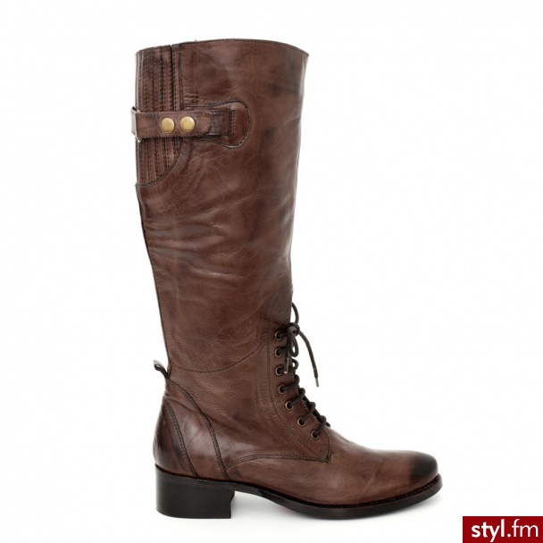 Venezia KOZAKI OCIEPLANE PEARL16 P DBR - Kozaki Buty Moda