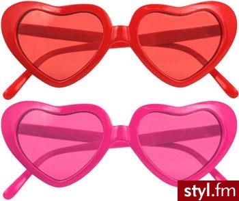 Okularki serduszka Zostały przecenione na 4,99 $ :) - Nakrycia głowy Dodatki Moda