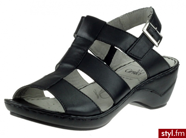 Caprice Sandały 9-28250-26 Czarne - Sandały Buty Moda