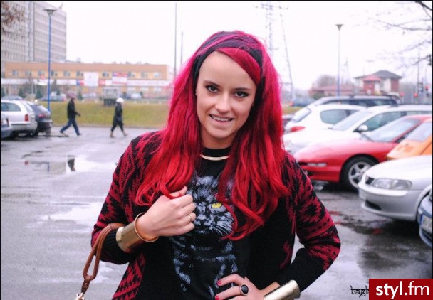 czerwone włosy - Kolorowe Rozpuszczone Proste Na co dzień Długie Fryzury