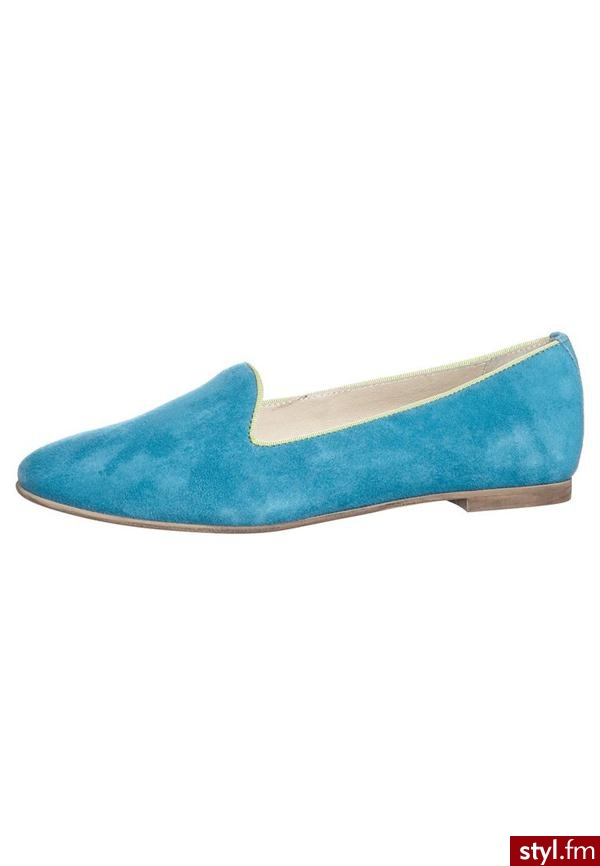 KMB TOPO Baleriny turkusowy S826 - Balerinki Buty Moda