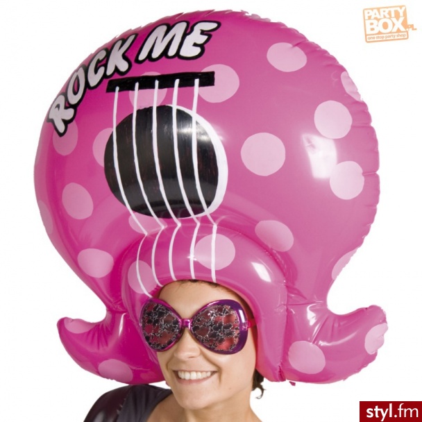 Dmuchana czapka PINK ROCK - Nakrycia głowy Dodatki Moda