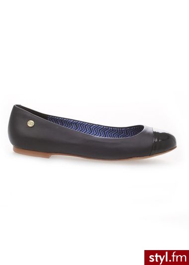 TOMMY HILFIGER Baleriny anne 2b granatowy - Balerinki Buty Moda