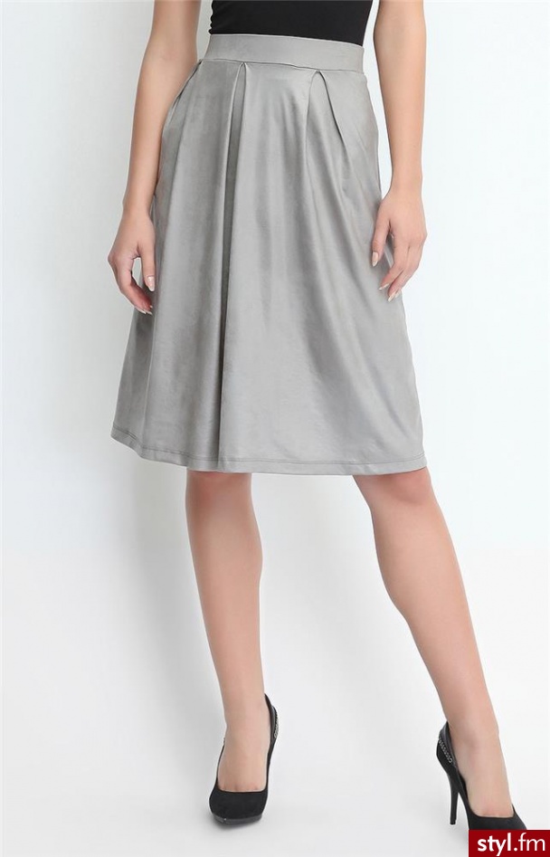 TOP SECRET SPÓDNICA SSD0590SZ (szary) - Pozostałe Spódnice Moda