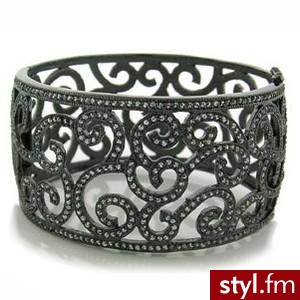 Morgan\\\'s Vintage Inspired Swirling CZ Black Rhodium Bracelet - Polyvore. Pobrano ze strony: http://www.polyvore.com/morgans_vintage_inspired_swirling_cz/thing?id=9623677 - Pozostałe Dodatki Moda