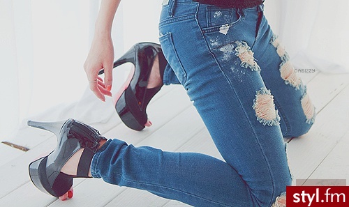 Jeansy Spodnie Moda