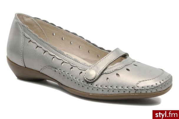 ARIMA POUR ELLE BALERINKI CARMELA (Srebrny) - Balerinki Buty Moda