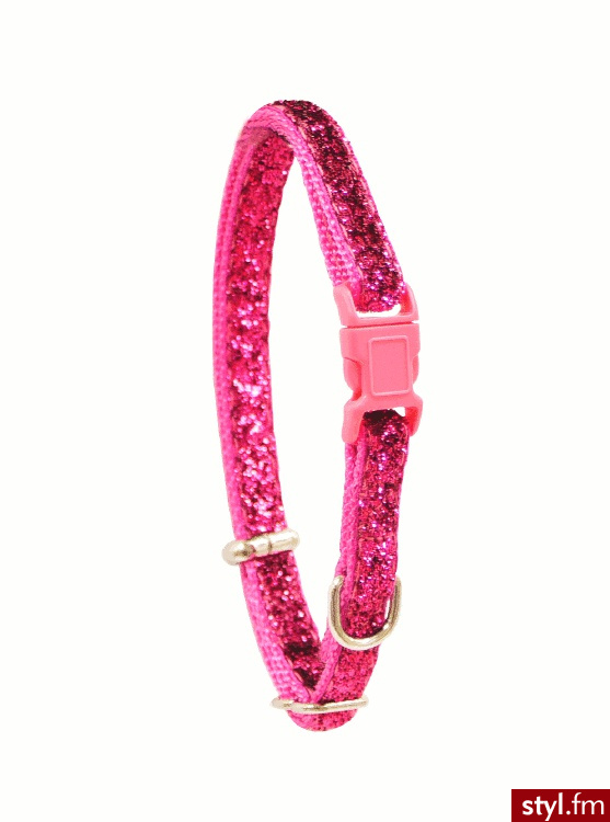 Arppe OBROŻA NYLON GLITTER RÓŻOWA (4056 01 10 97) - Psy Zwierzaki