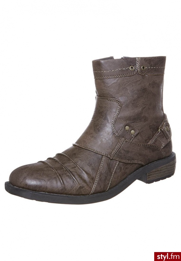 Mustang Botki kowbojki i motocyklowe brązowy (4020602) - Botki Buty Moda