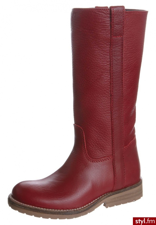 Hip Kozaki  czerwony - Kozaki Buty Moda