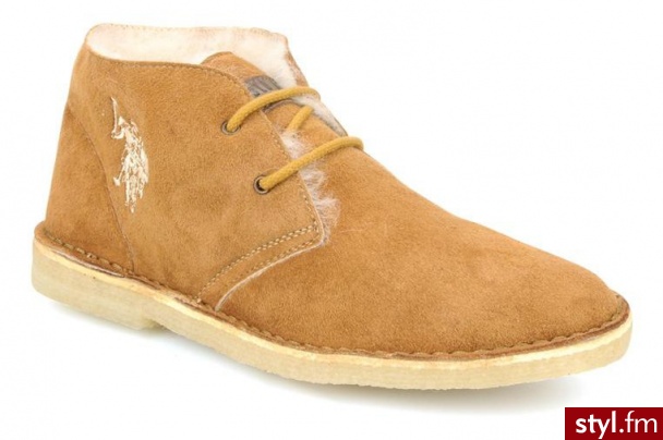 U.S Polo Assn. PÓŁBUTY I BOTKI AILEEN BY (BRĄZOWY) (Brązowy) - Botki Buty Moda