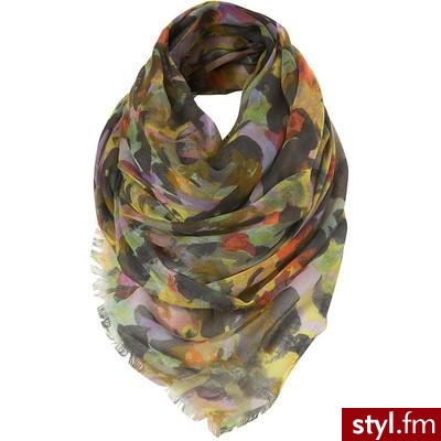 Painted Flower Scarf - TopShop - Polyvore. Pobrano ze strony: http://www.polyvore.com/painted_flower_scarf/thing?id=17894219 - Pozostałe Dodatki Moda