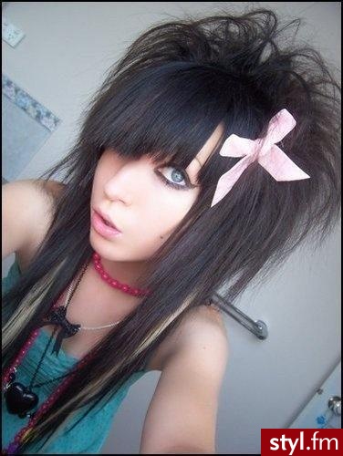 EMO Alternatywne Średnie Fryzury