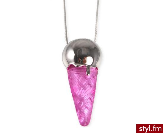 Srebrny lód w różowym rożku - Alexis Bittar - 240$ - Pozostałe Dodatki Moda