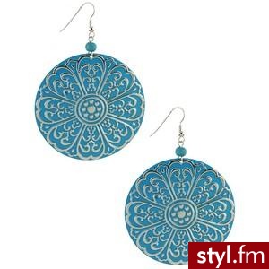 Raised Floral Medallion Earrings - Polyvore. Pobrano ze strony: http://www.polyvore.com/raised_floral_medallion_earrings/thing?id=7495314 - Pozostałe Dodatki Moda