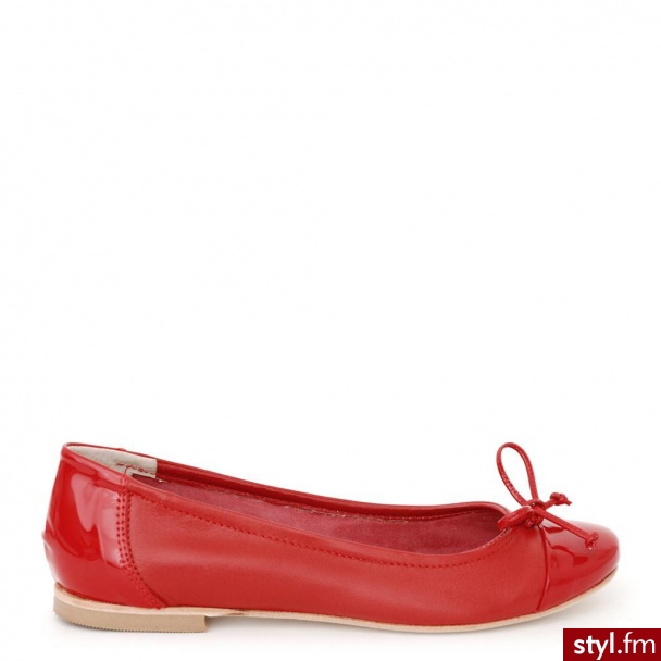 Venezia BALERINY 891 V+N ROSSO - Balerinki Buty Moda